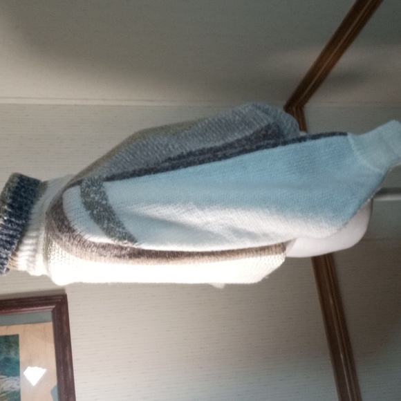 Striped Multicolor Turtleneck Sweater.  I Believe It's Vintage.  This Is In Like - Picture 10 of 10